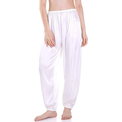 Womens Silk Pajama Pants Wide Leg loose Mulberry Casual Silk Pants