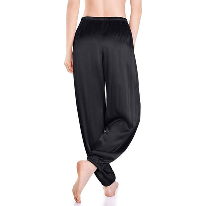 Womens Silk Pajama Pants Wide Leg loose Mulberry Casual Silk Pants