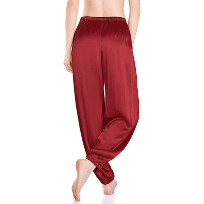 Womens Silk Pajama Pants Wide Leg loose Mulberry Casual Silk Pants