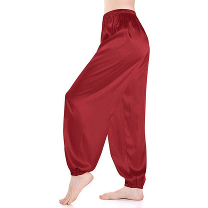 Womens Silk Pajama Pants Wide Leg loose Mulberry Casual Silk Pants