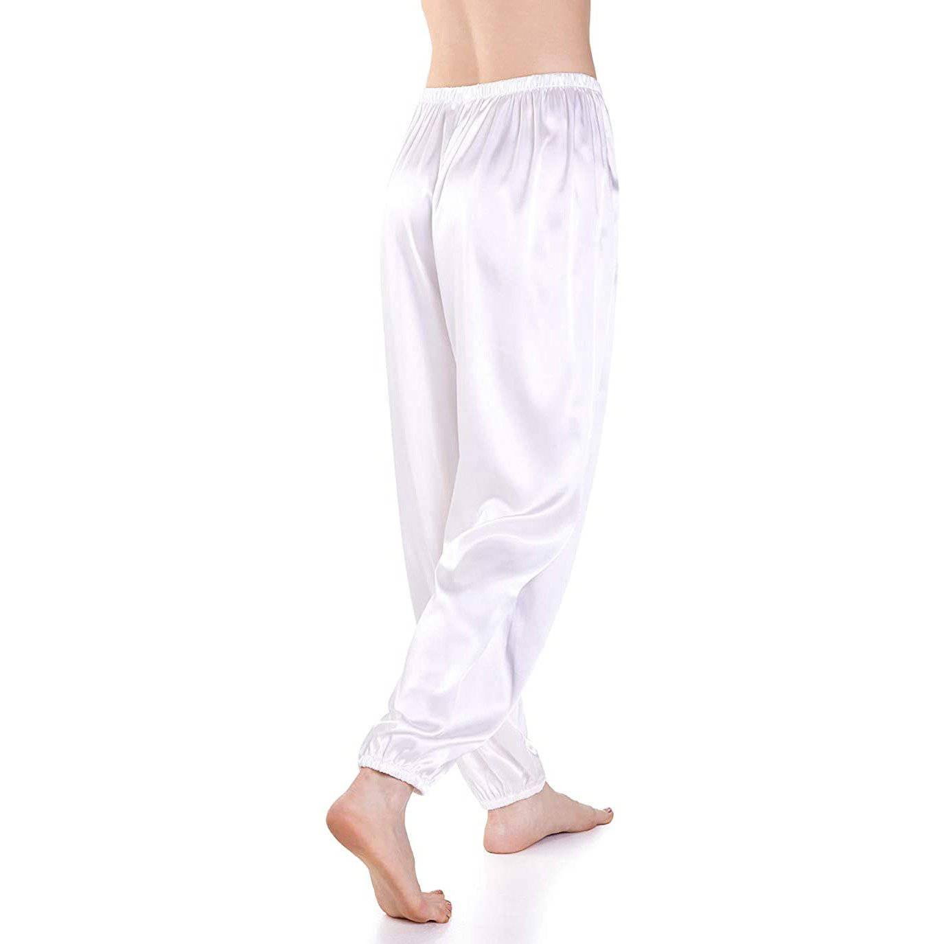 Womens Silk Pajama Pants Wide Leg loose Mulberry Casual Silk Pants