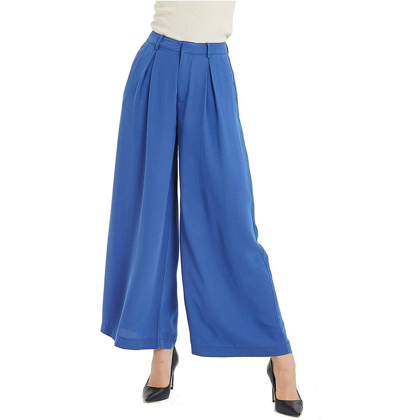 Womens Silk Pants High Waist Loose Pure Silk Trousers With Pockets